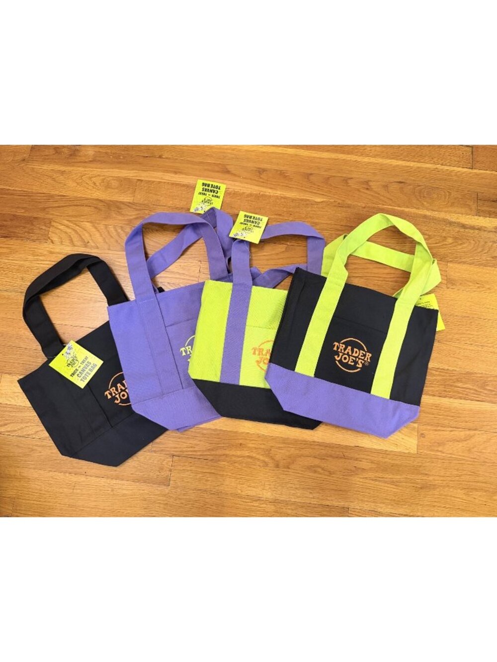 Trader Joe's Canvas Mini Tote Bag Limited Edition Halloween Fall 2026 Set of 4